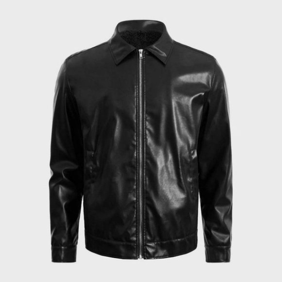 . Other - Black Mens PU Leather Jacket